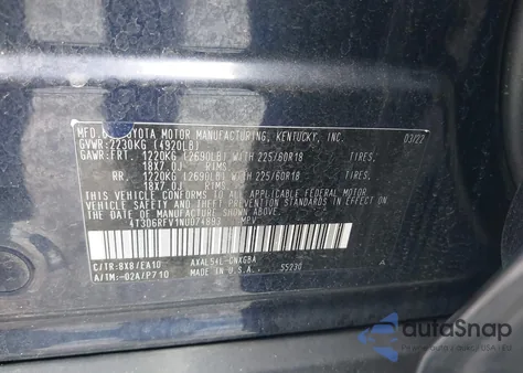 2022 Toyota Rav4 Hybrid Limited from USA, damaged, VIN 4T3D6RFV1NU074893